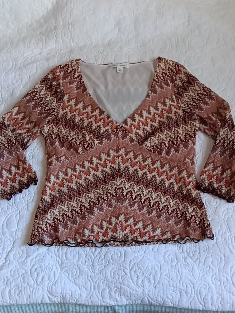 Vintage Y2K Flame Stitch Fall 🍁🍂